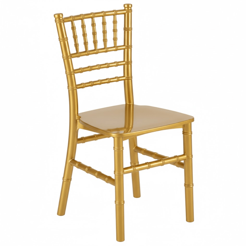 Kids Gold Chiavari Chair rental, children's event chairs Chatsworth, gold party chairs for kids, kids luxury chair rental, mini Chiavari chairs CA, toddler event seating, party rentals Chatsworth, kids birthday party chairs, elegant kids furniture rental