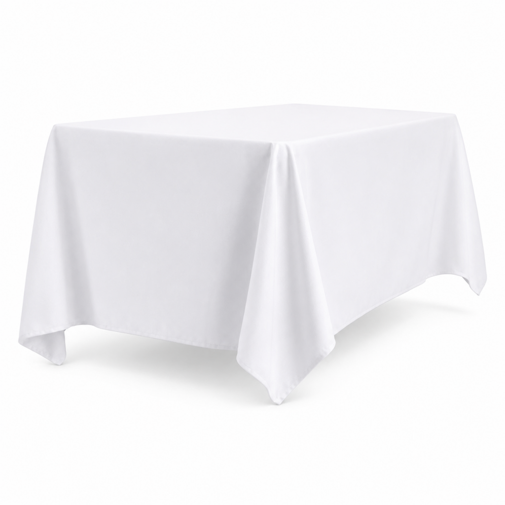 White Rectangle Tablecloth