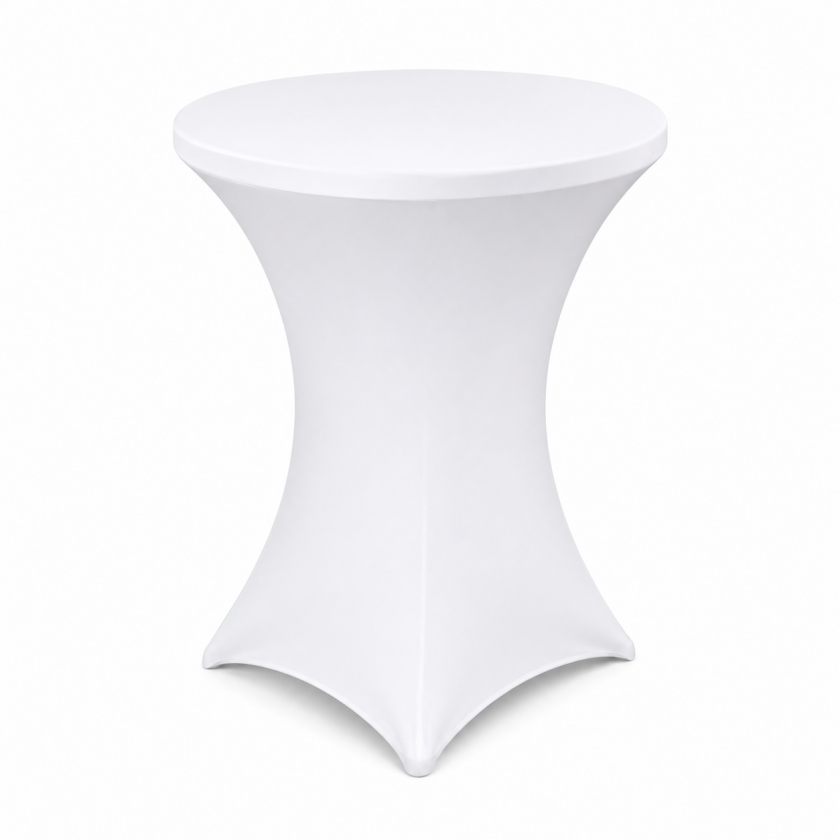 White Expanded Cocktail Tablecloth