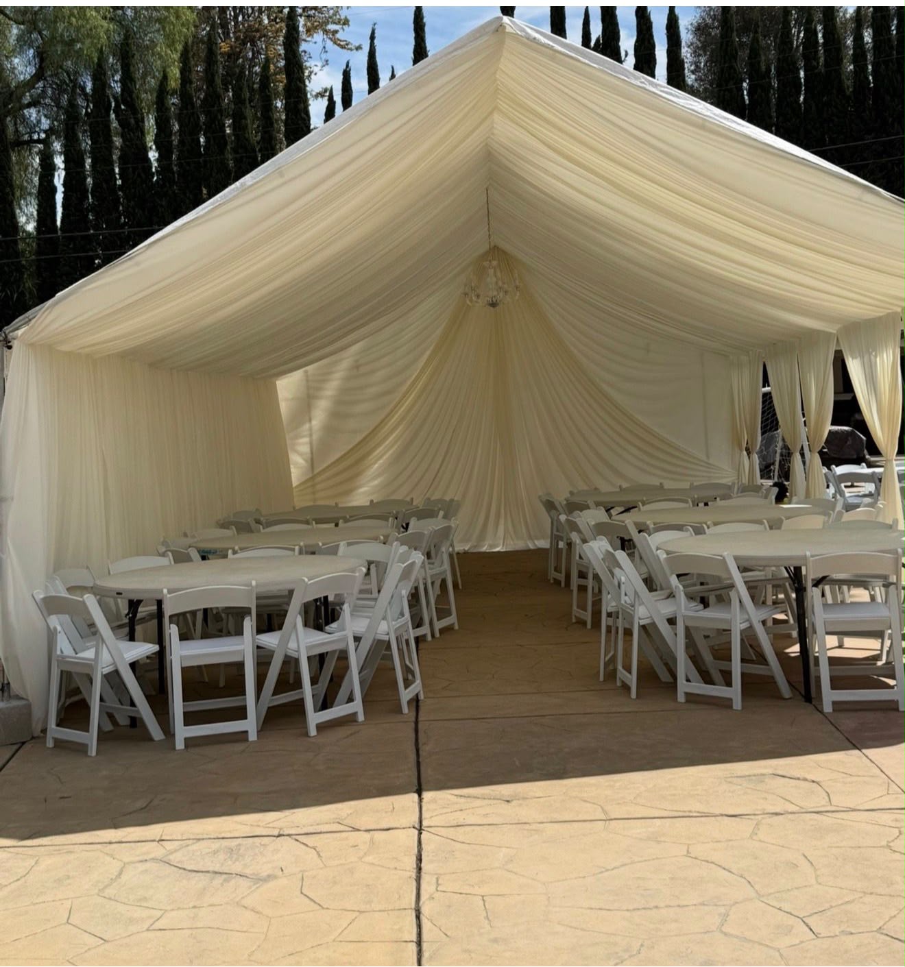 Event decoration detail in Los Angeles by JL Party Rentals